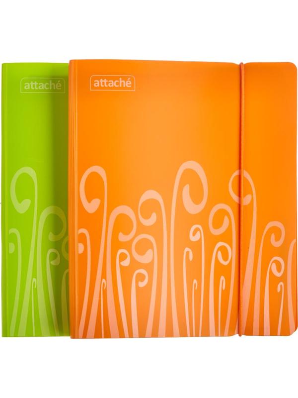 Бизнес-тетрадь А5,120 л,пласт обл,на рез,с разд, ATTACHE FANTASY,салат