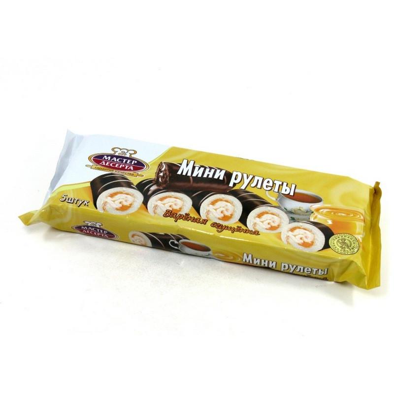 Рулет Мастер десерта Вареная сгущенка, глазированный 175 г мини