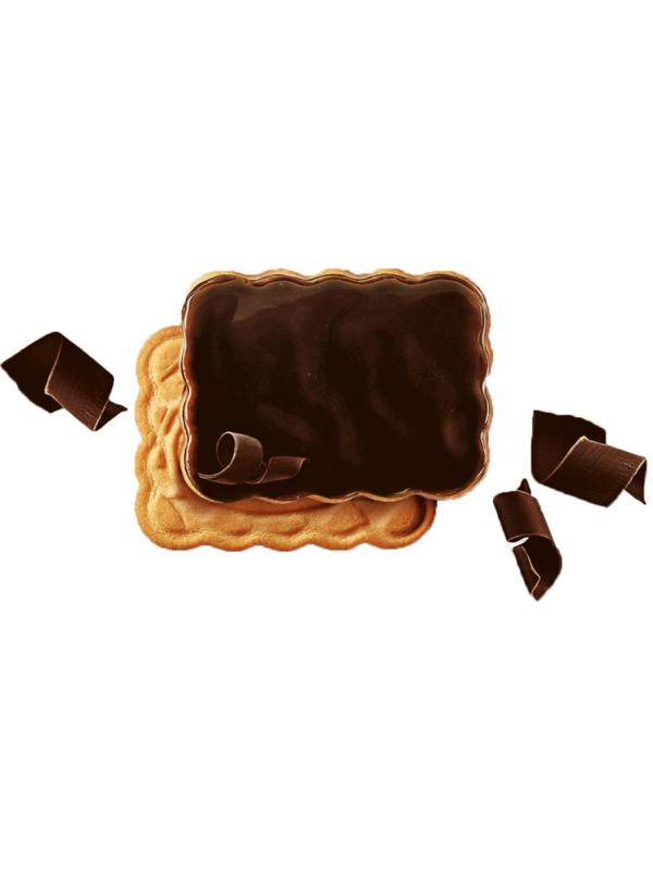 Печенье Юбилейное с темной глазурью 116г