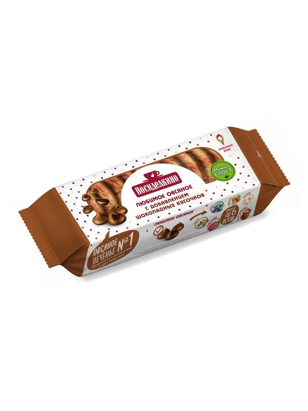 Печенье овсяное Посиделкино с шок.кусоч.310г