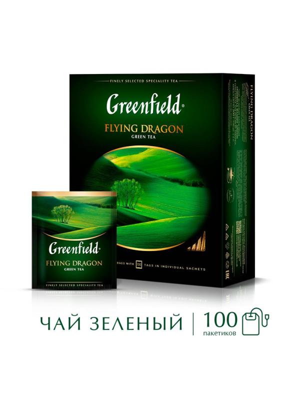 Чай Greenfield Flying Dragon зеленый фольгир.100пак/уп 0585-09