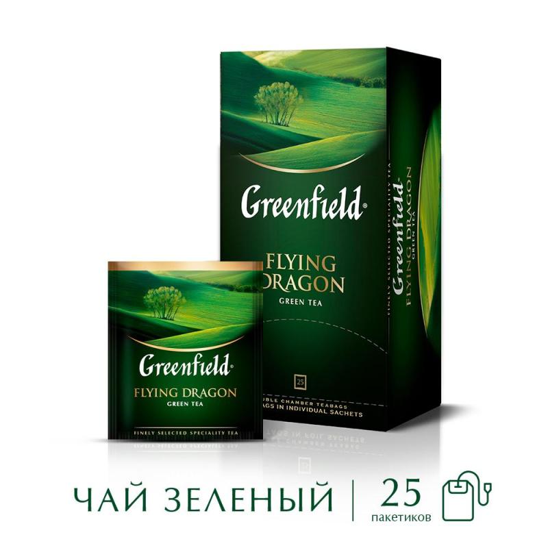 Чай Greenfield Flying Dragon зеленый фольгир.25пак/уп 0358-10