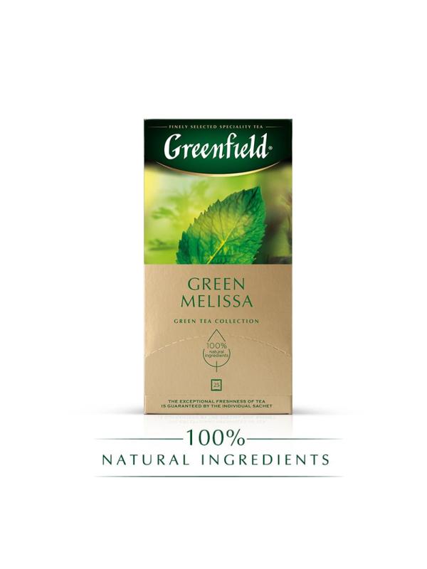 Чай Greenfield Green Melissa зеленый фольгир.25пак/уп 0435-10