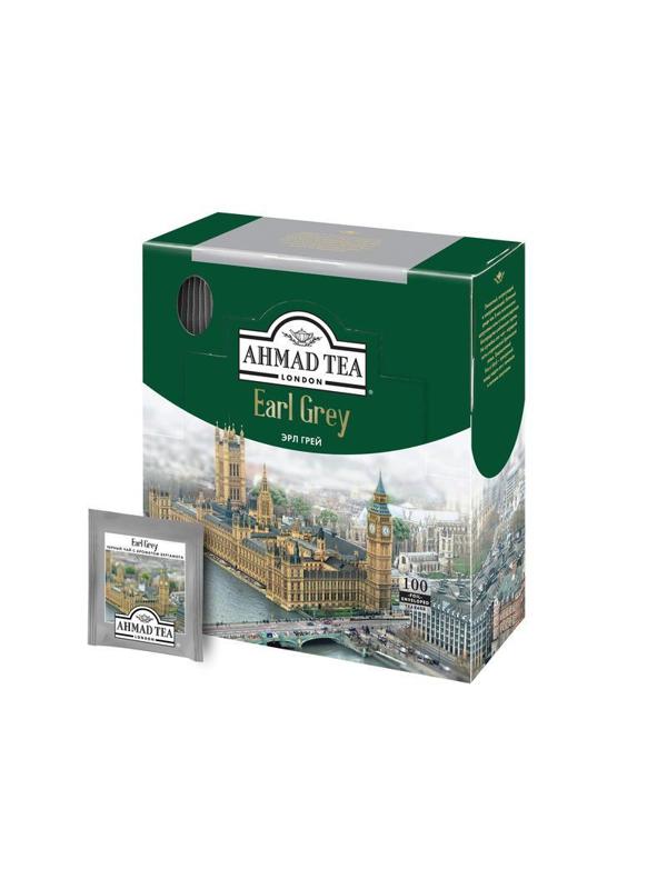 Чай Ahmad Earl grey черный бергамот 100пак/уп 5951-08