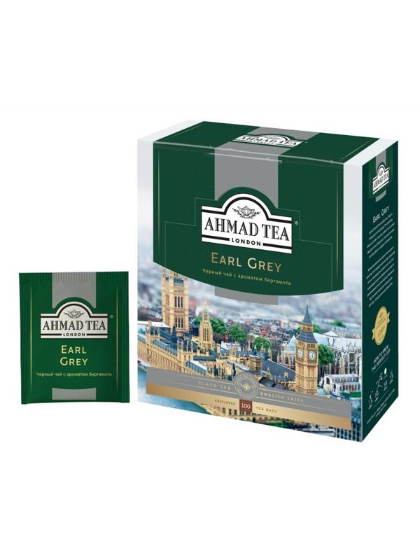 Чай Ahmad Earl grey черный бергамот 100пак/уп 5951-08