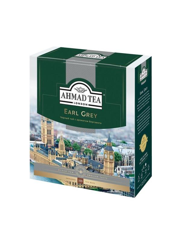 Чай Ahmad Earl grey черный бергамот 100пак/уп 5951-08