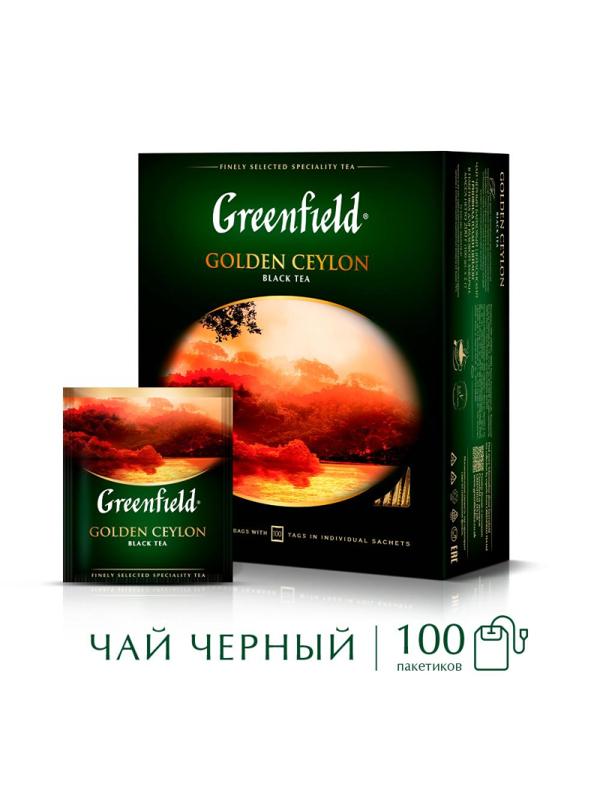 Чай Greenfield Golden Ceylon черный фольгир.100пак/уп 0581-09