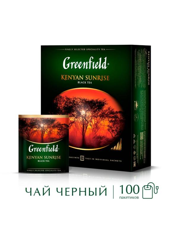 Чай Greenfield Kenyan Sunrise черн.фольгир. 100 пак/уп 0600-09