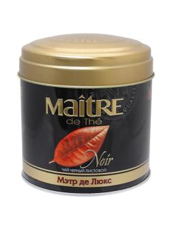 Чай Maitre Де Люкс черный 100г ж/б