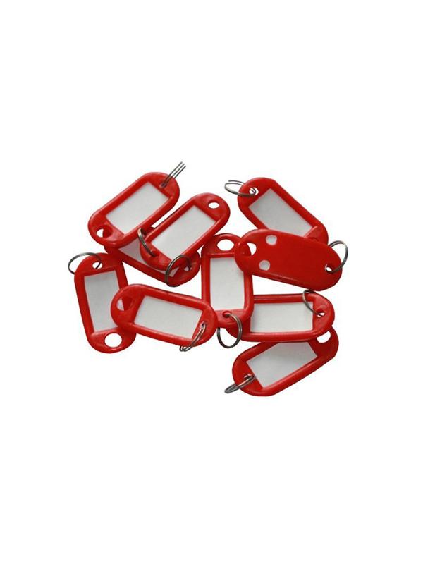 Бирки для ключей 10 шт/уп, красная