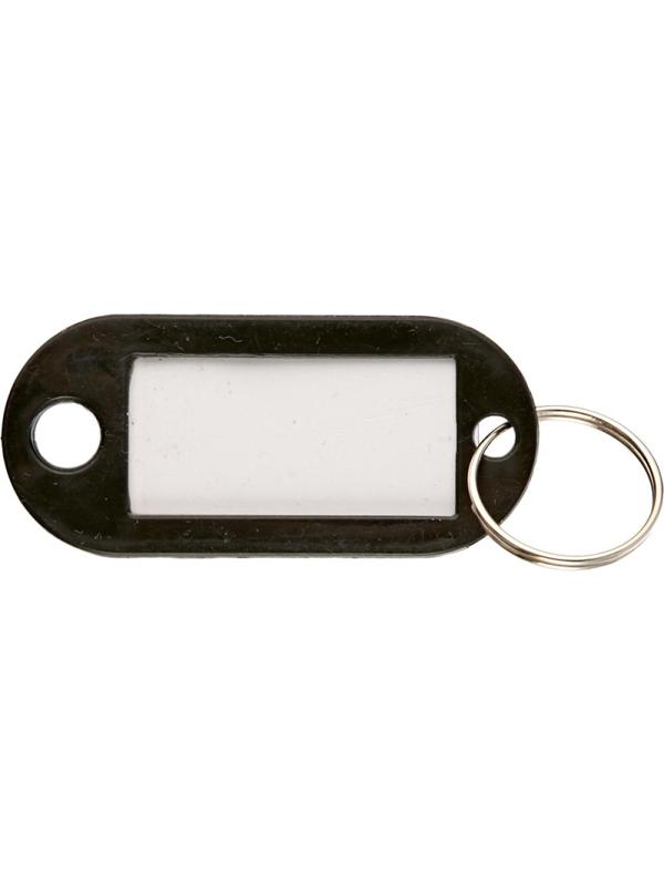 Бирки для ключей 10 шт/уп, черная