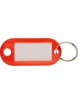 Бирки для ключей пластиковая, красная, 100шт./уп.