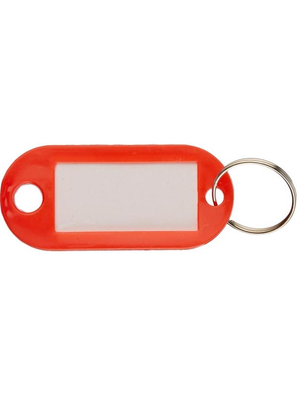 Бирки для ключей пластиковая, красная, 100шт./уп.