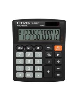 Калькулятор настольный КОМПАКТНЫЙ CITIZEN бухг. SDC812(BN/ NR) 12 разряд DP