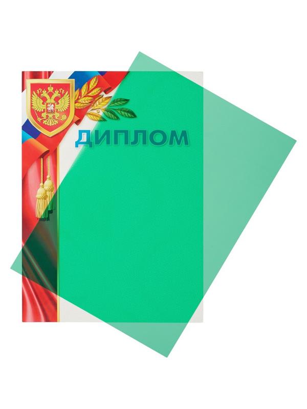 Обложки для переплета пластиковые Promega office зел А4,200мкм, 100шт/уп.