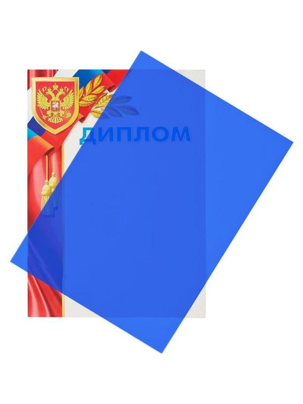 Обложки для переплета пластиковые Promega office синие,А4,280мкм,100шт/уп.