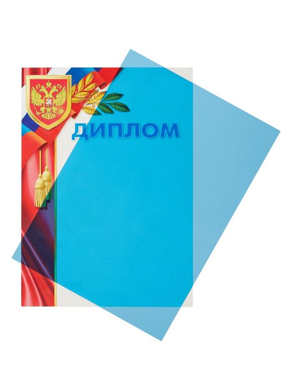 Обложки для переплета пластиковые Promega office синиеА4,200мкм, 100шт/уп.