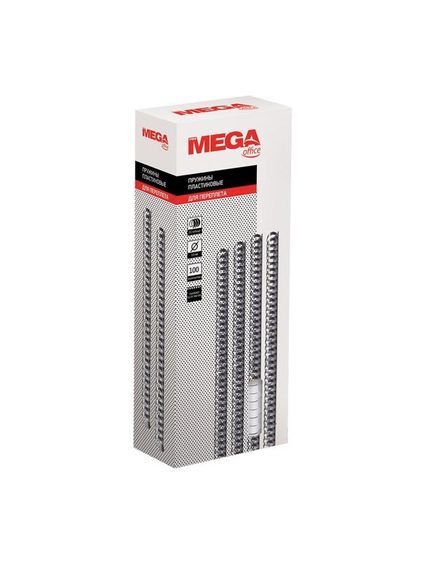 Пружины для переплета пластиковые Promega office 10мм белые 100шт/уп.