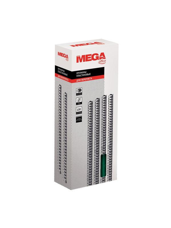 Пружины для переплета пластиковые Promega office 10мм зел. 100 шт.   /уп.
