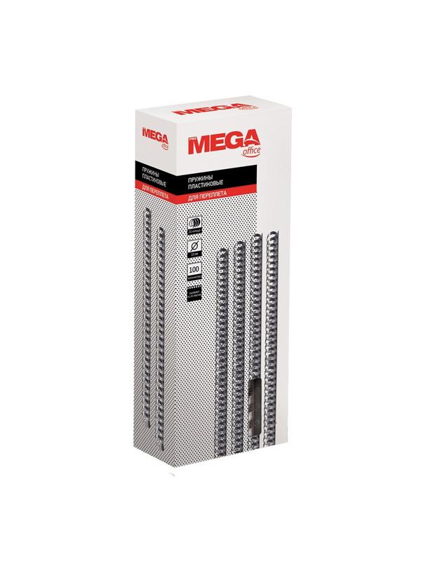 Пружины для переплета пластиковые Promega office 10мм прозр. 100шт/уп.