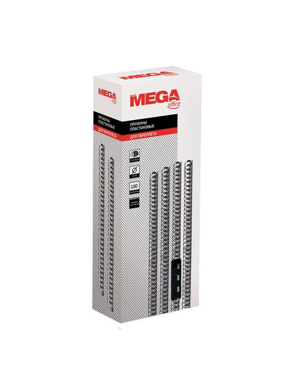 Пружины для переплета пластиковые Promega office 10мм черные 100шт/уп.