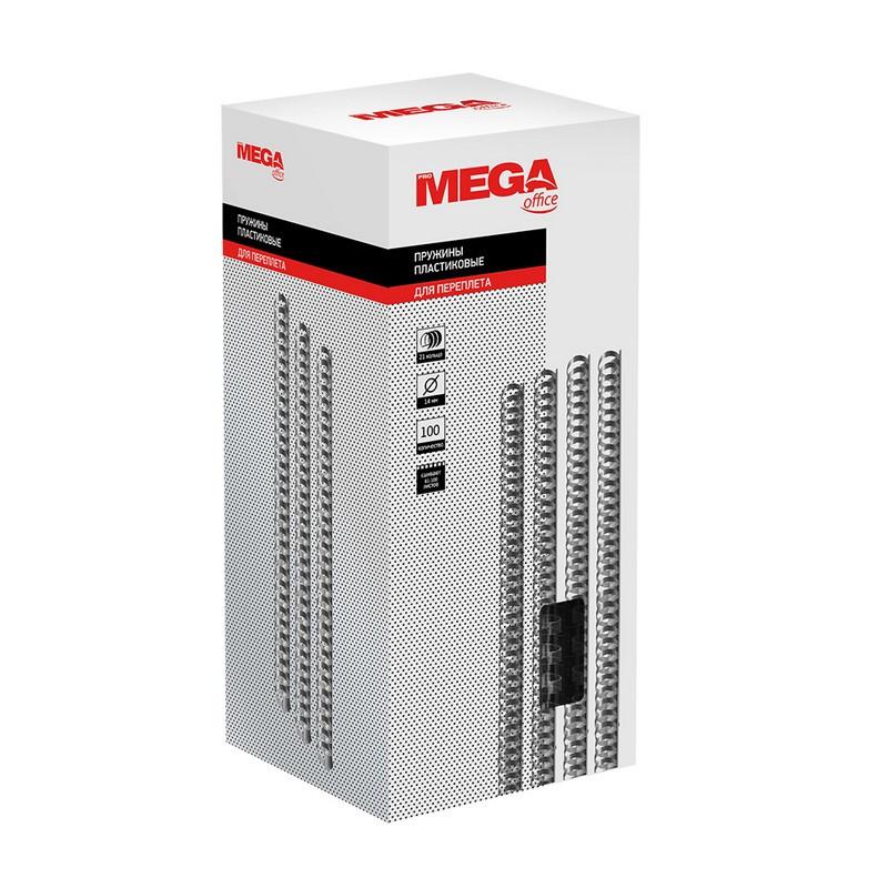 Пружины для переплета пластиковые Promega office 14мм прозр. 100шт/уп.