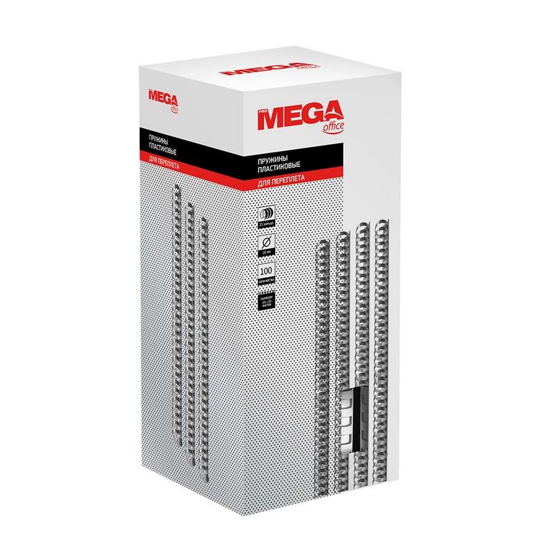 Пружины для переплета пластиковые Promega office 16мм белые 100шт/уп.