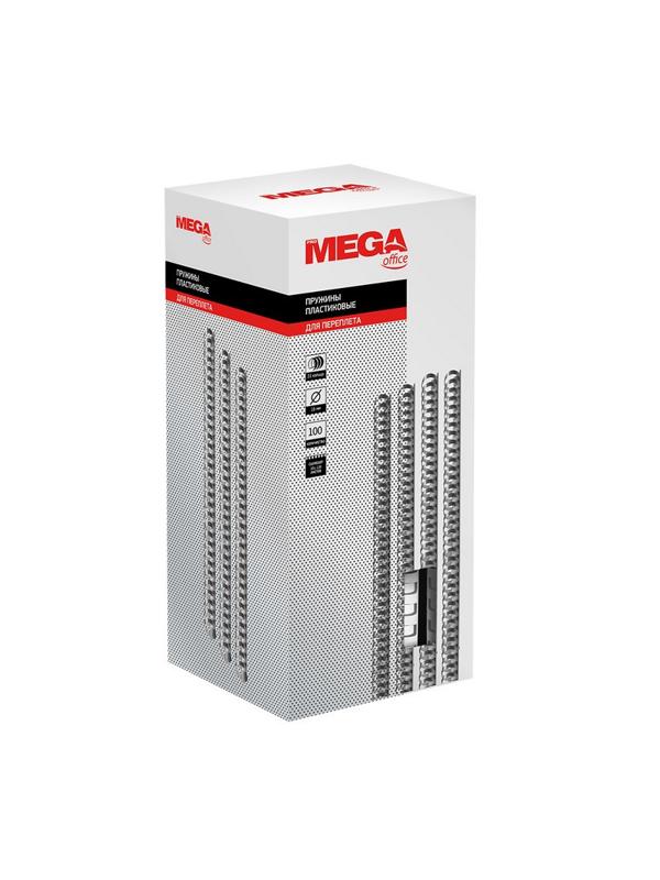 Пружины для переплета пластиковые Promega office 16мм белые 100шт/уп.