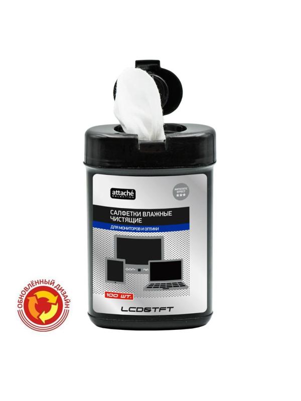 Салфетки Attache Selection д/экранов, малая туба, 100 шт, 90х115