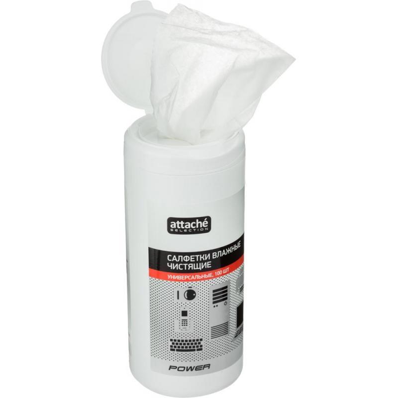 Салфетки Attache Selection Power универс, туба, 100 шт, 130х170