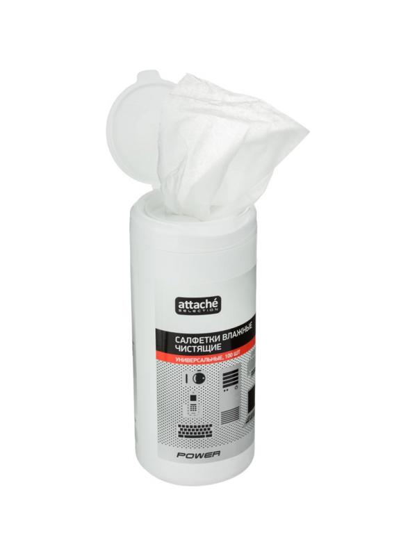 Салфетки Attache Selection Power универс, туба, 100 шт, 130х170