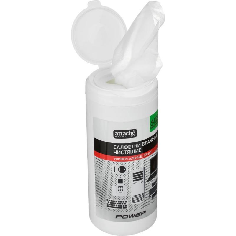 Салфетки Attache Selection Power универс, туба, абрикос, 100 шт, 130х170