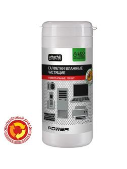 Салфетки Attache Selection Power универс, туба, абрикос, 100 шт, 130х170