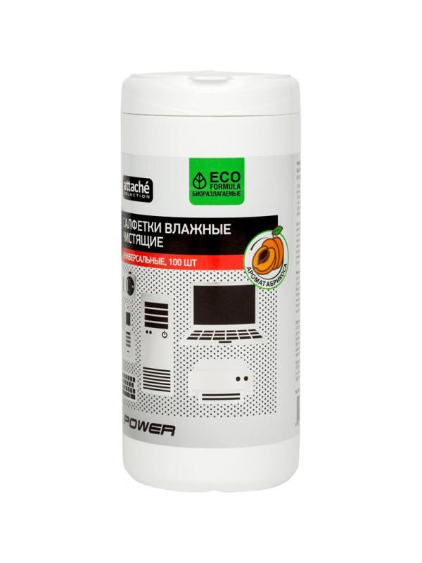 Салфетки Attache Selection Power универс, туба, абрикос, 100 шт, 130х170
