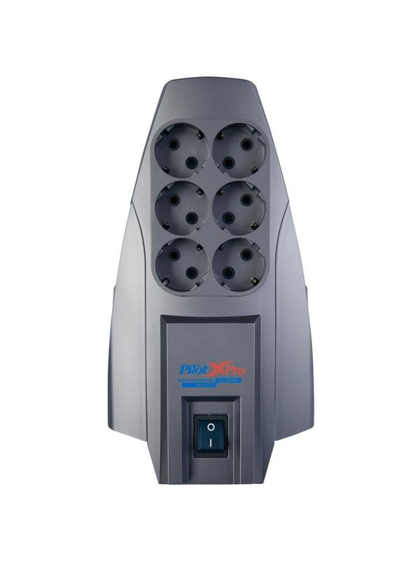 Сетевой фильтр PILOT X-Pro (6-4упр./1,8м/10А/650Дж/темно-серый)