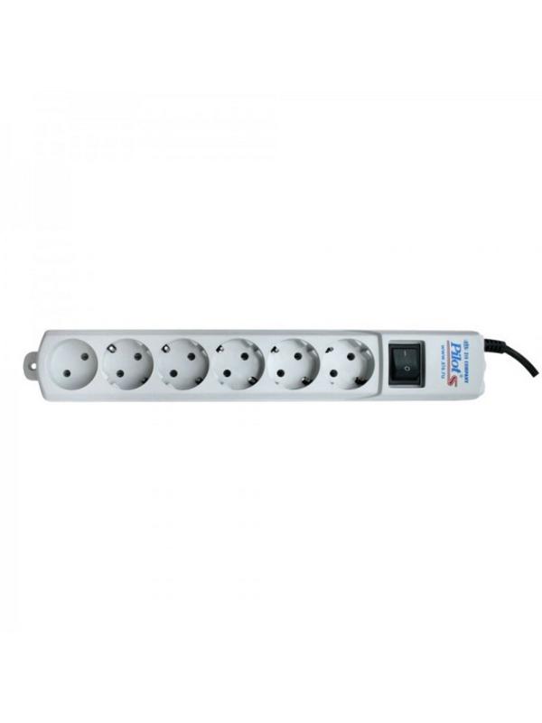 Сетевой фильтр PILOT-S (6/1,8м/10А/80Дж/белый)