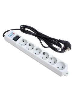 Сетевой фильтр PILOT-S (6/7м/10А/80Дж/белый)