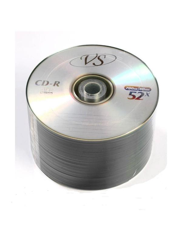 Носители информации CD-R, 52x, VS, Bulk/50, VSCDRB5003