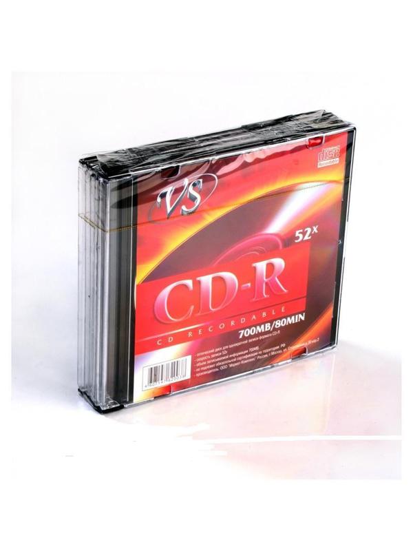 Носители информации CD-R, 52x, VS, Slim/5, VSCDRSL501
