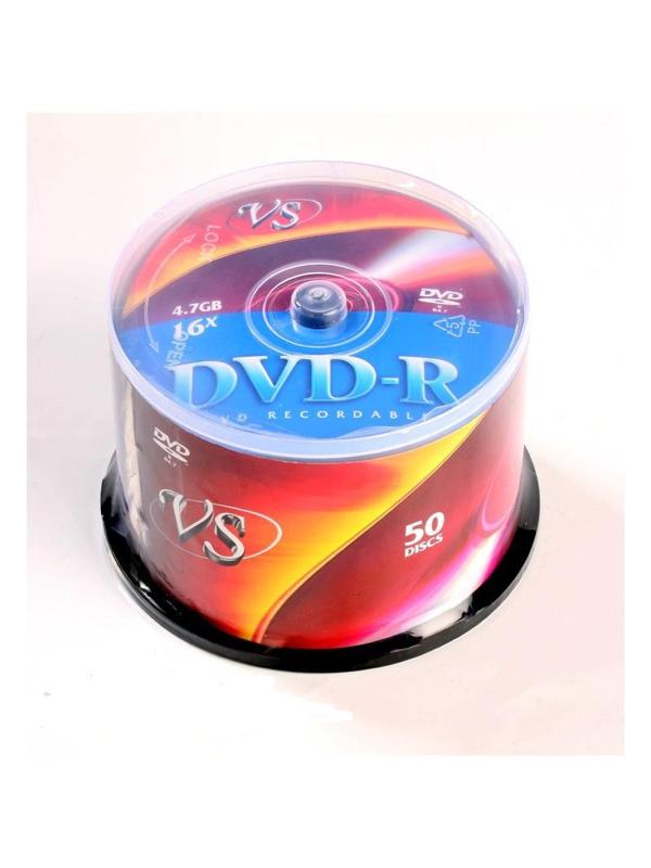 Носители информации DVD-R, 16x, VS, Cake/50, VSDVDRCB5001