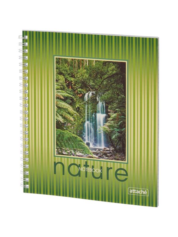 Тетрадь общая Attache,60л,клет,А5,спир,обл.мел.карт