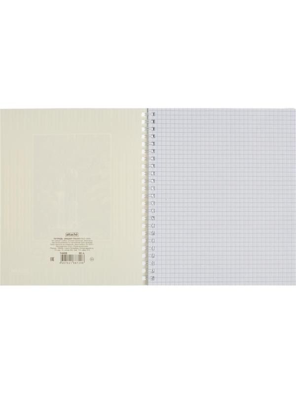 Тетрадь общая Attache,60л,клет,А5,спир,обл.мел.карт