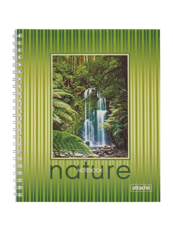 Тетрадь общая Attache,60л,клет,А5,спир,обл.мел.карт