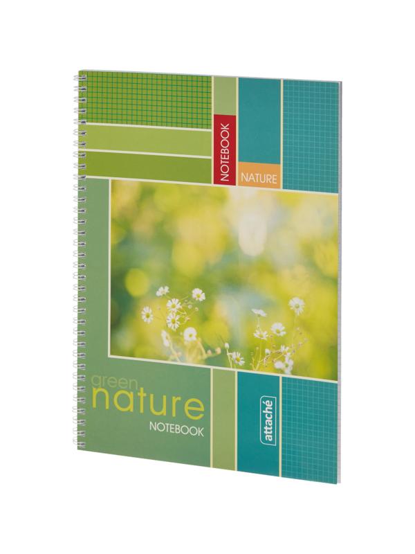 Тетрадь общая Attache,80л,клет,А4,спир,обл.мел.карт