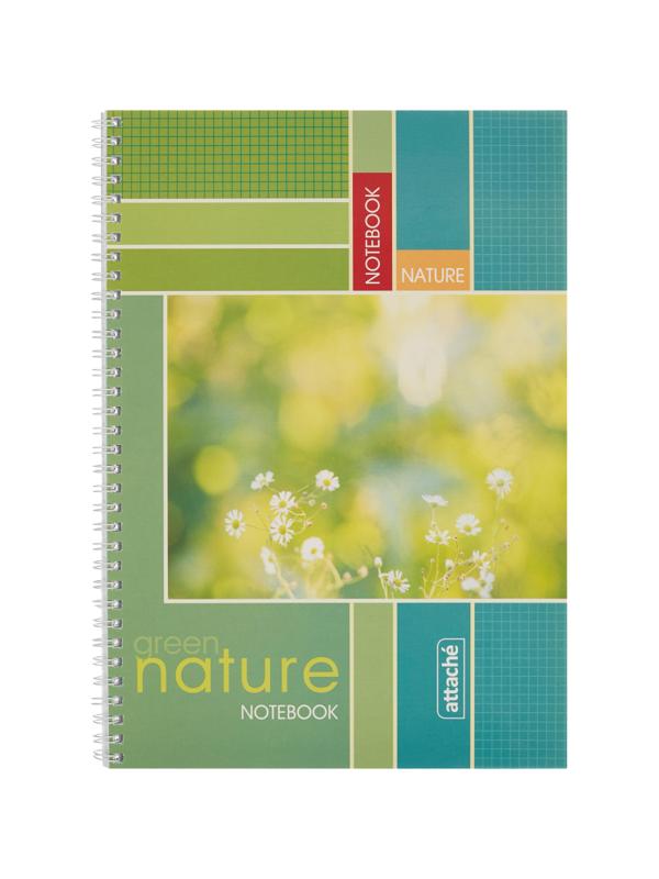 Тетрадь общая Attache,80л,клет,А4,спир,обл.мел.карт