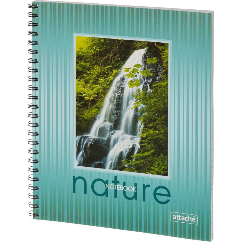 Тетрадь общая Attache,80л,клет,А5,спир,обл.мел.карт