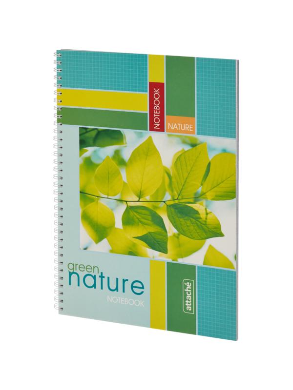 Тетрадь общая Attache,96л,клет,А4,спир,обл.мел.карт