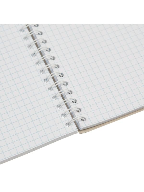 Тетрадь общая Attache,96л,клет,А5,мет.греб,обл.лак.карт