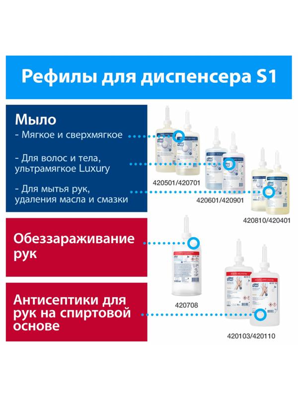 Дозатор для жидкого мыла Tork Elevation S1 1л картр168050,560000 пласт.бел