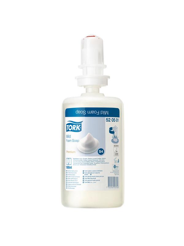 Картридж с жидким мылом Tork S4 1л пенное мягкое прозр.520501 для арт.33068
